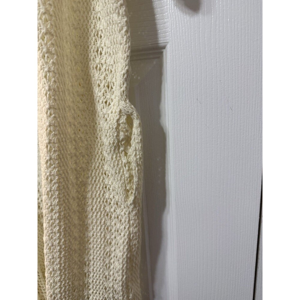 Free People Beach Ivory Open-Knit Collared Button Romper – XS - Picture 4 of 6